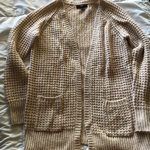 Mossimo Waffle Knit Open Front Cardigan Sweater